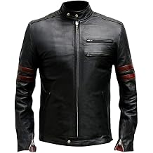 2nd Skin Mens Leather Jackets, Black Genuine Thick Lambskin, for Sale On Amazon Canada