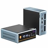 Trycoo Mini PC AMD Ryzen7 5700U (8C/16T, Up to 4.3GHz) Mini Gaming Pc16GB DDR4 512GB SSD Dual LAN (2.5G+1G) WiFi 6 4K@60Hz HD DP Type-C Ultra-Mini Desktop for Office Home