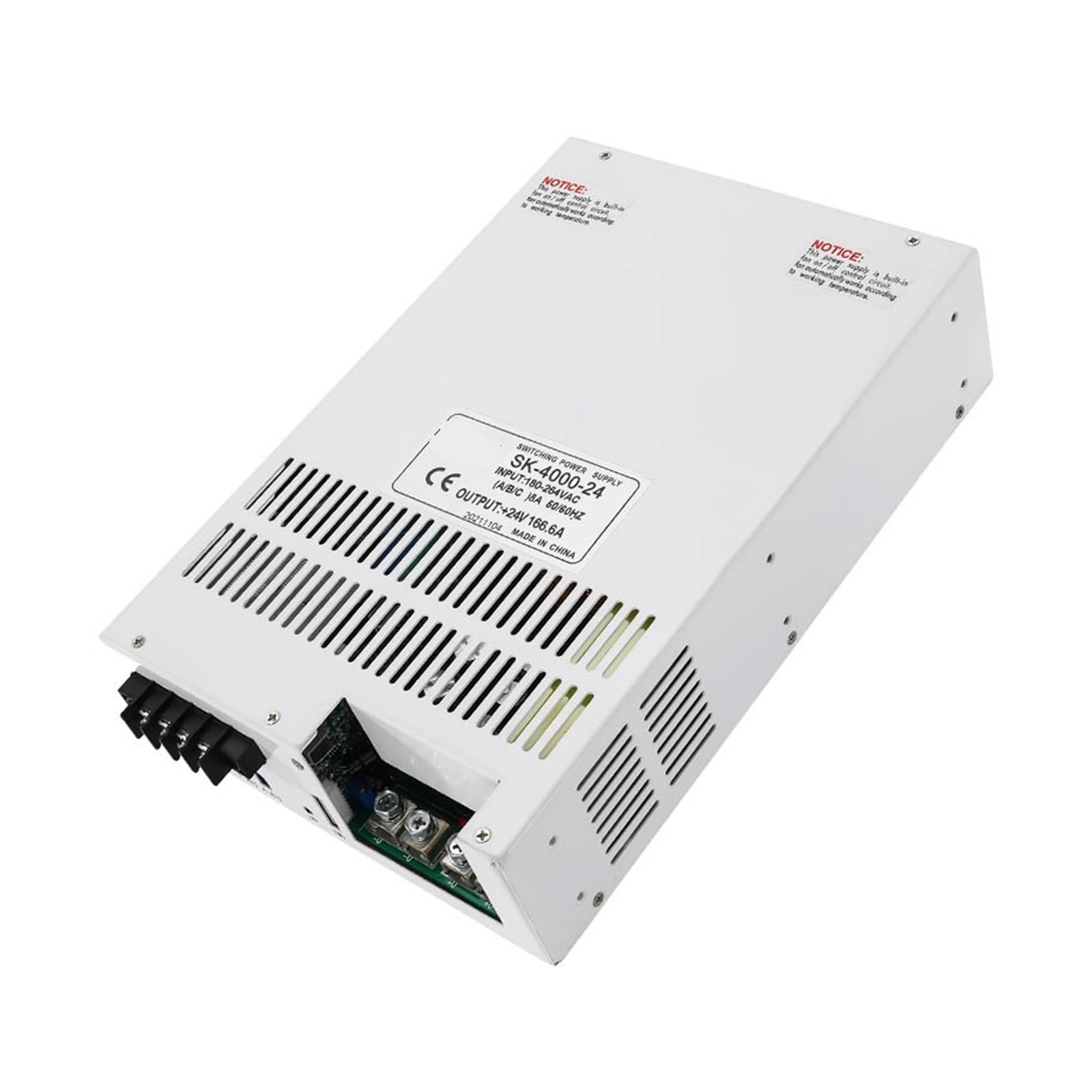 JJKKOZVQF 4000W Switching Power Supply 220V/380V AC/DC 15V-220V CC/CV Transformer 48V 80V Battery charging(330-440VAC,0-220V 18.1A)