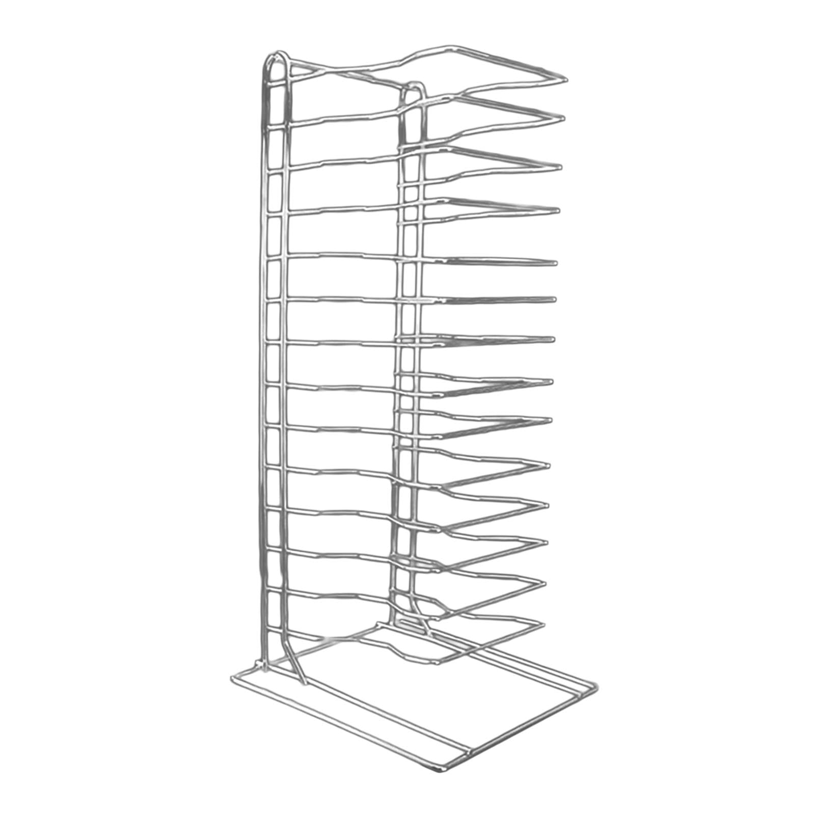 Bandeja para pizza de 14 capas, bandeja para hornear y soporte para asar para hotel, catering y camping, soporte de exhibición resistente para pizzas, pasteles y productos horneados
