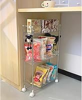 Vista 5 de Versatile Transparent Rolling Storage Cart, Slim Design, 3 Tier Multi-Purpose Organizer for Kitchen, Bathroom, Office, and More (Slim 3-ply)