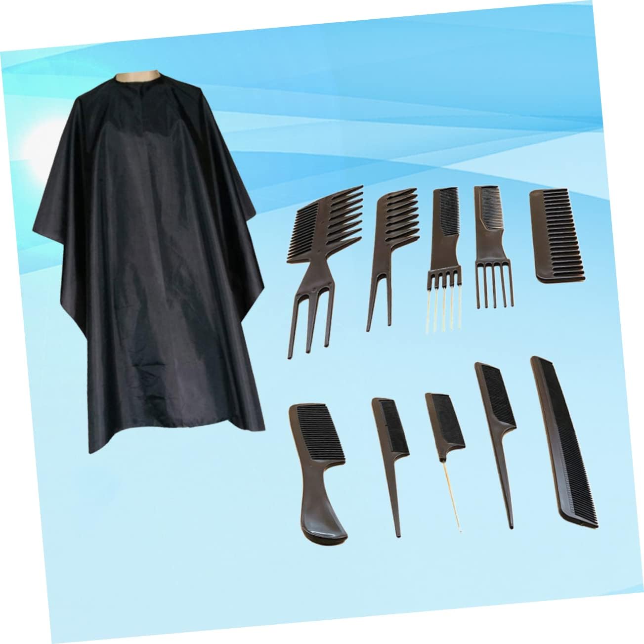 Vaguelly Professional Barber Tool Set Hair Cut Scissors Kit Comb Brush Set for Men's Salon Use