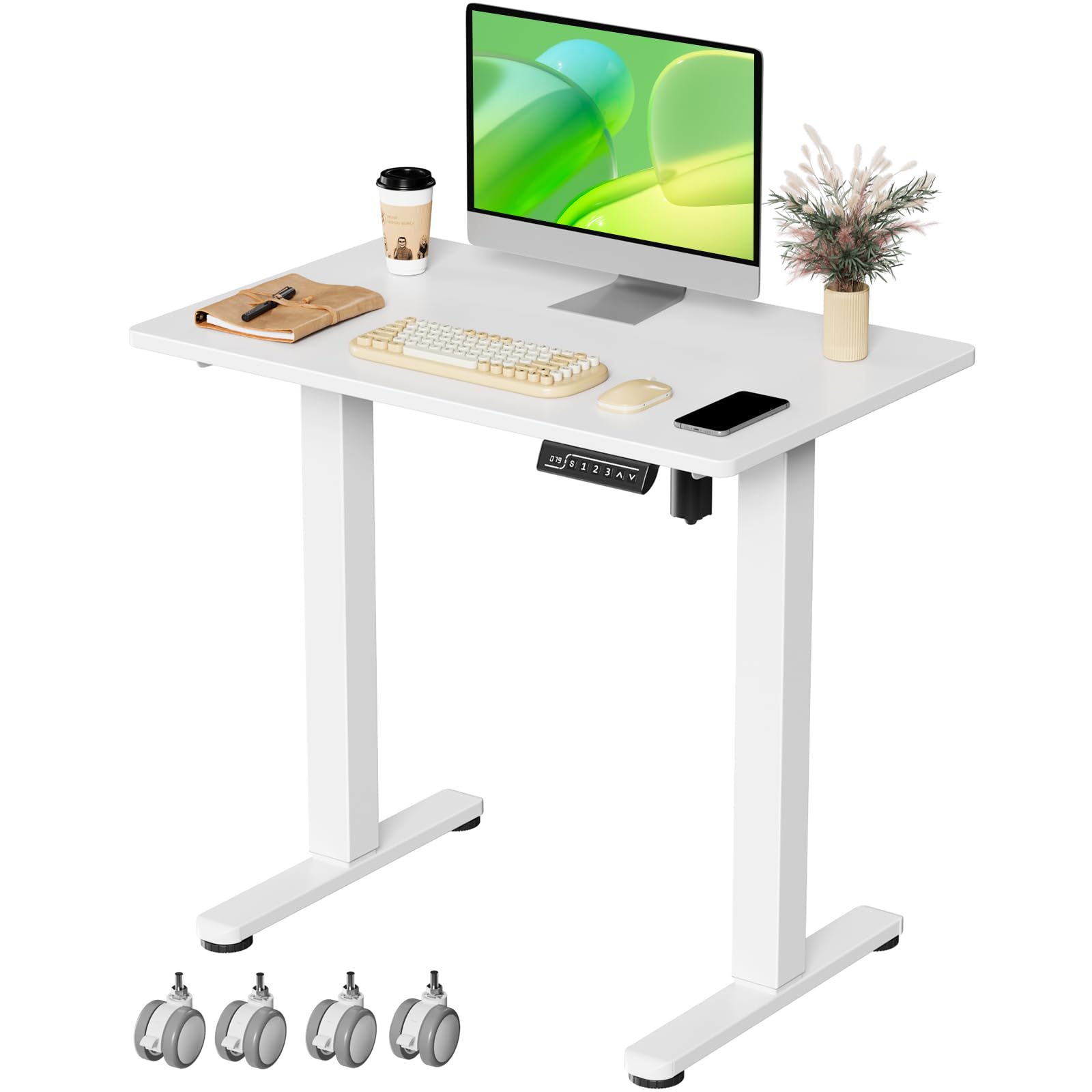 電動昇降デスク ホワイト 80cm x 50cm x 72-118cm 新品 Amazon | GIBBON MOUNTS 昇降デスク 幅80cm×奥行き50cm 一枚板 昇降式