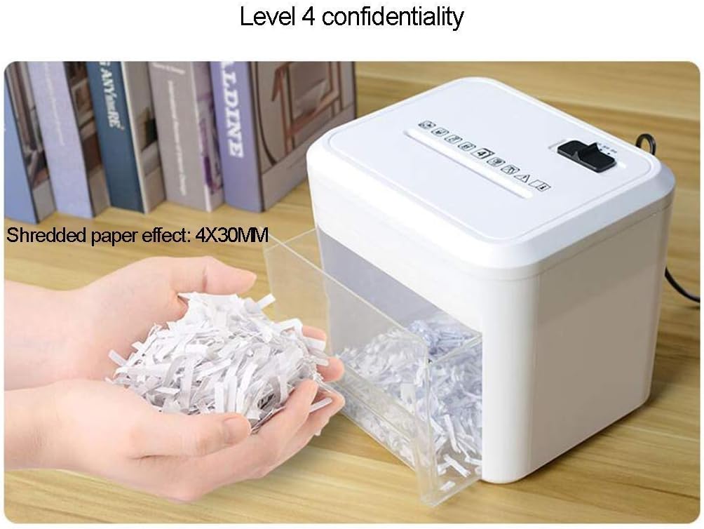 Strip Cut Paper Shredder, Destroys CD, Credit Cards, Paper Clips with Office Supplies Chippers Shredder, 3.5L Small Shredder, Office Consumer