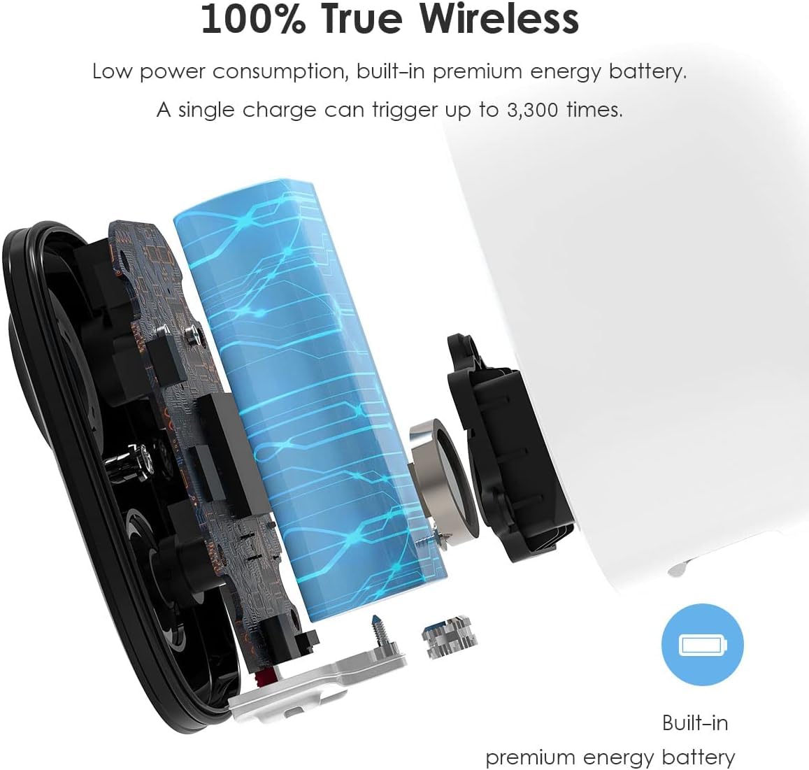 GMK Überwachungskameras, kabellos, 2K batteriebetriebene Kameras für Zuhause, Farbnachtsicht, Bewegungserkennung, 2-Wege-Talk, IP65 wasserdicht, Fernzugriff, Cloud/SD-Speicher, 2er-Pack