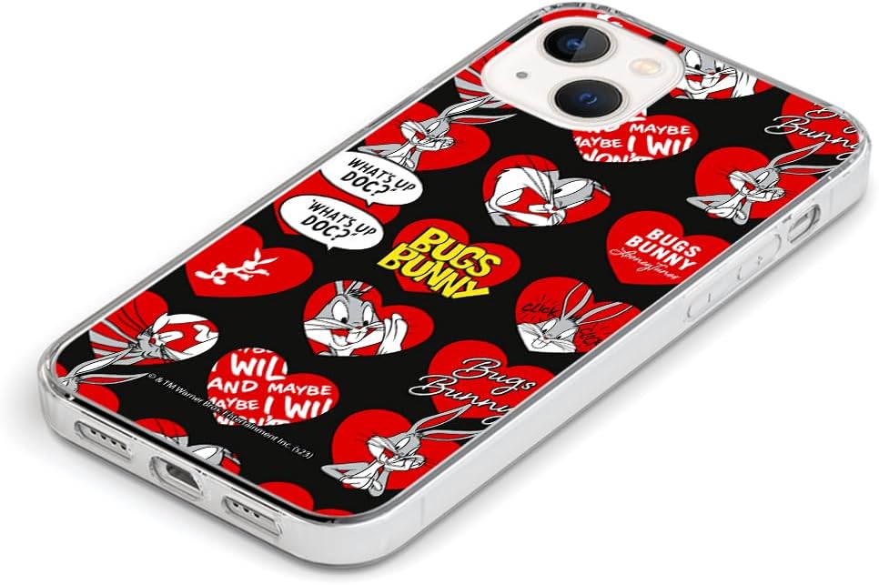 ERT GROUP Mobile Phone case for iPhone 13 Original and Officially Licensed Looney Tunes Pattern Bugs 022 optimally adapted to The Shape of The Mobile Phone, case Made of TPU