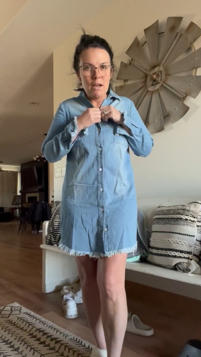Watch Zilcremo Women Denim Shirt Dresses on Amazon Live
