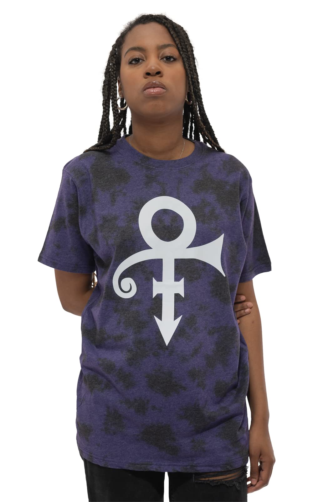 PrinceT-Shirt White Symbol Logo Nue Official Unisex Dip Dye Black