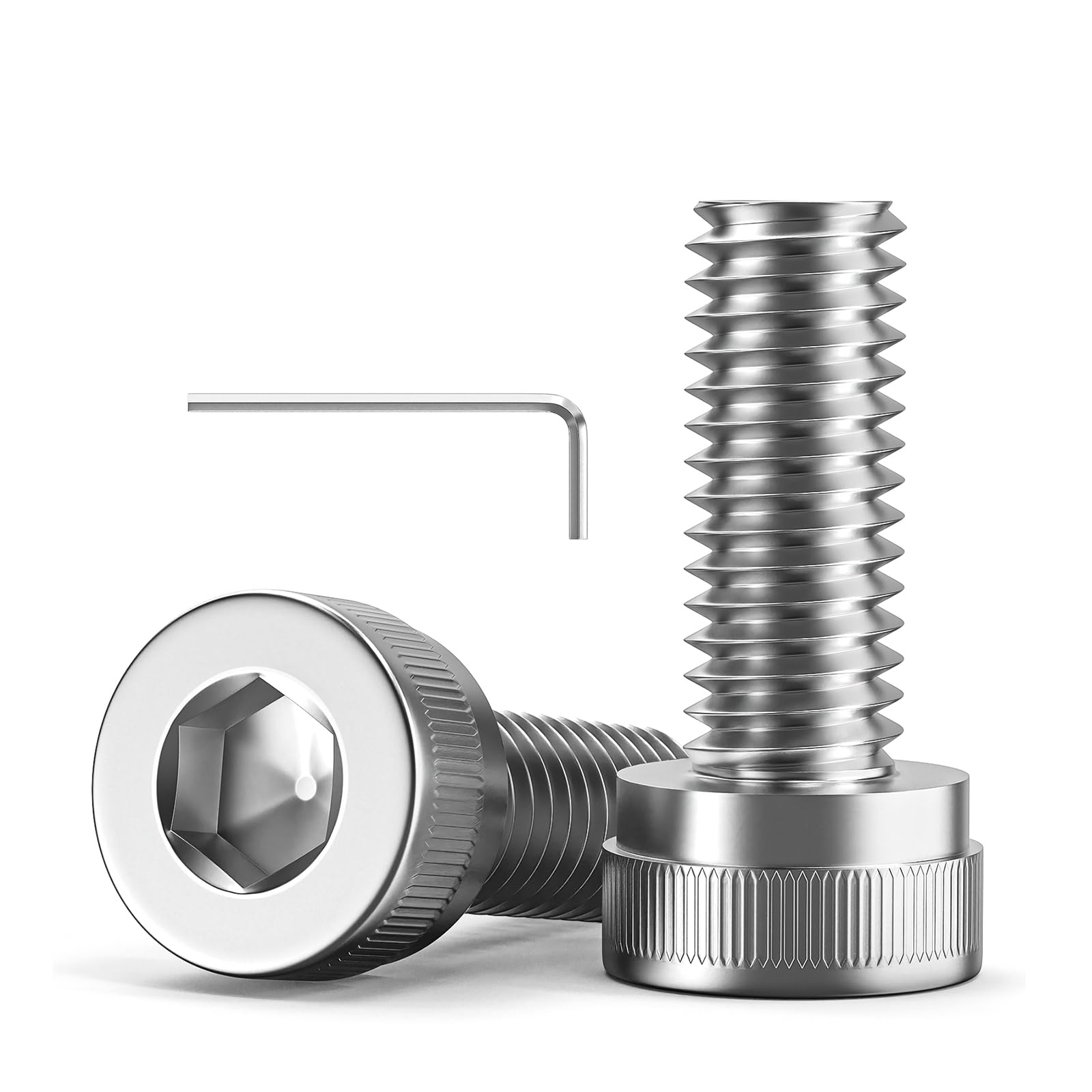 Zuyya 120 Stück M4 x 8 mm Schrauben, Zylinderschrauben mit Innensechskant, Zylinderkopfschrauben, Edelstahl A2 V2A, Vollgewinde, Edelstahlschrauben mit Innensechskantschlüssel