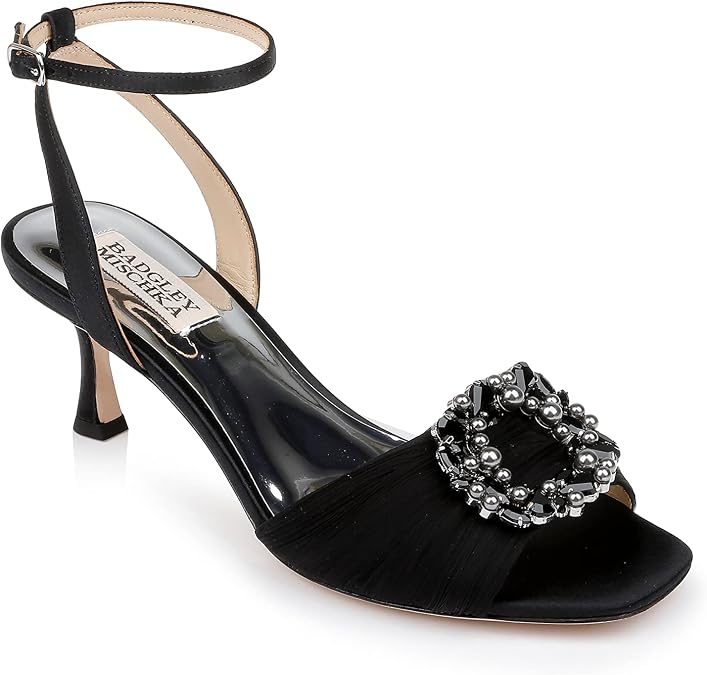 Badgley Mischka Women's Nimah Kitten Heel Sandal Heeled