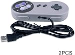 2 Boîtes USB Contrôleur pour Super Nintendo NES SNES, USB Contrôleur Famicom Joypad Gamepad pour ordinateur portable Windows PC/MAC/Raspberry Pi