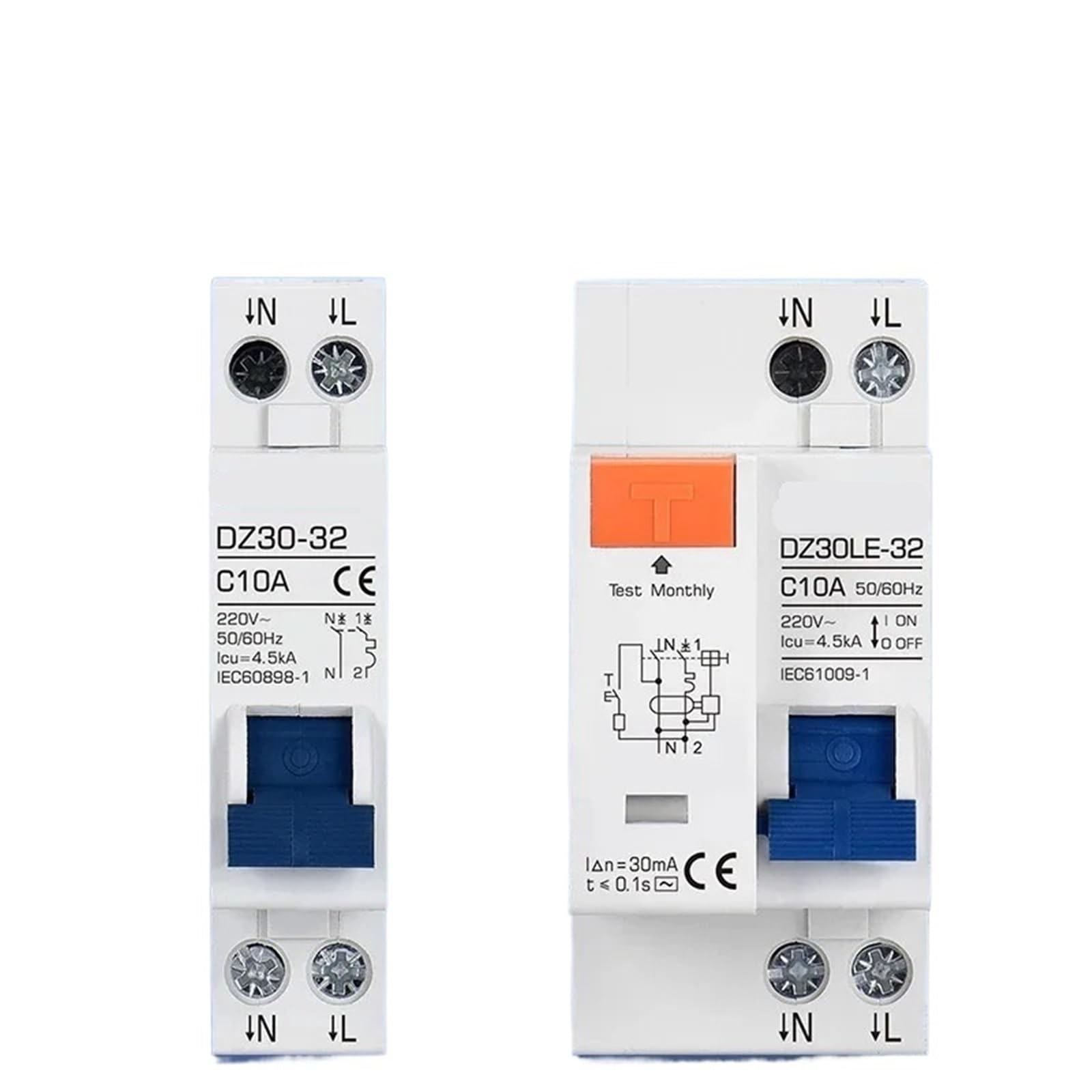 DZ30-32 mini circuit breaker DPN MCB 1P + N DZ30LE-32 DPNL RCBO wyłącznik różnicowoprądowy z zabezpieczeniem przed przeciążeniem RCCB(DZ30SLE TYPE A, C16A)