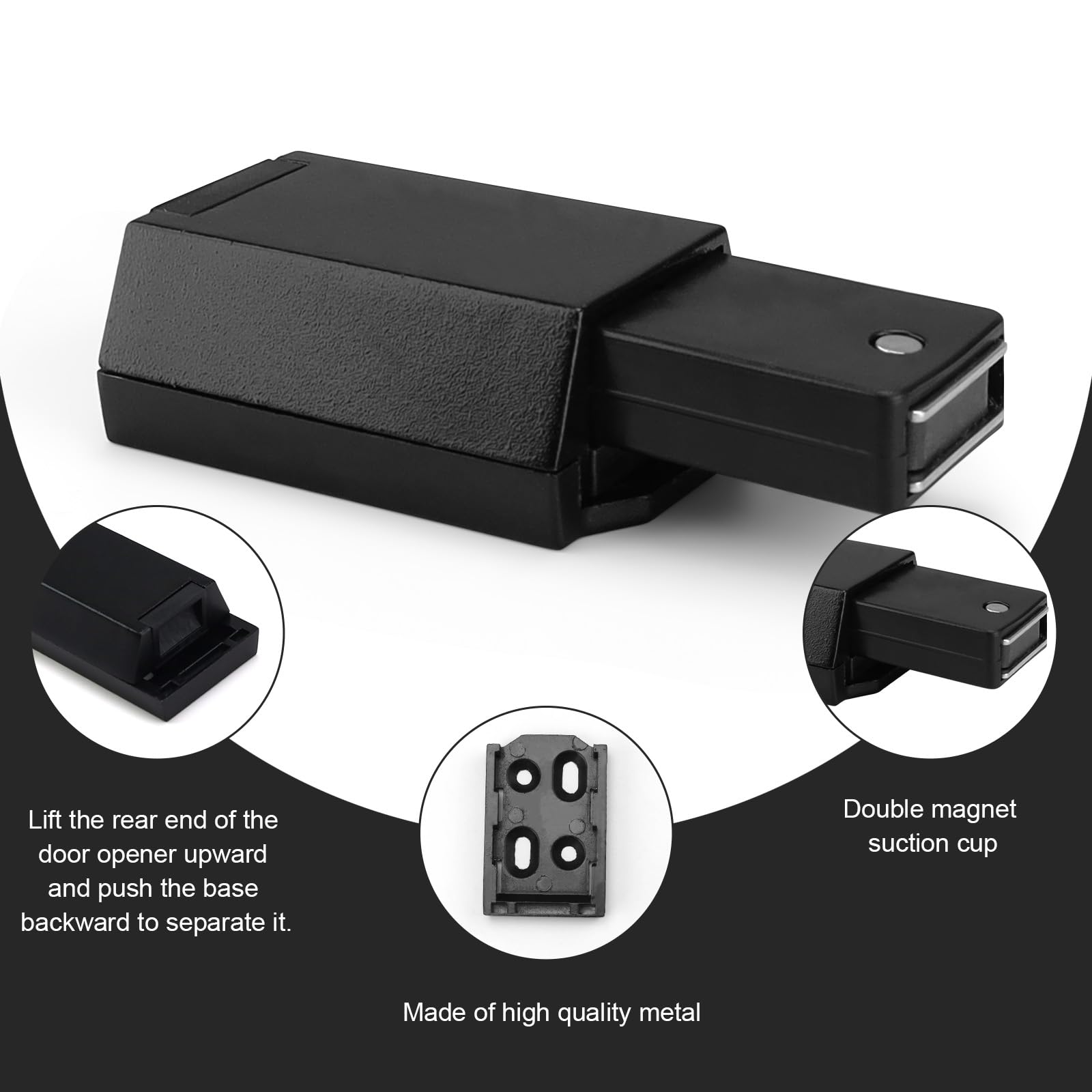 Calamita Per Porte E Mobili &ndash; Fermo Magnetico Silenzioso Con Viti E Adesivi