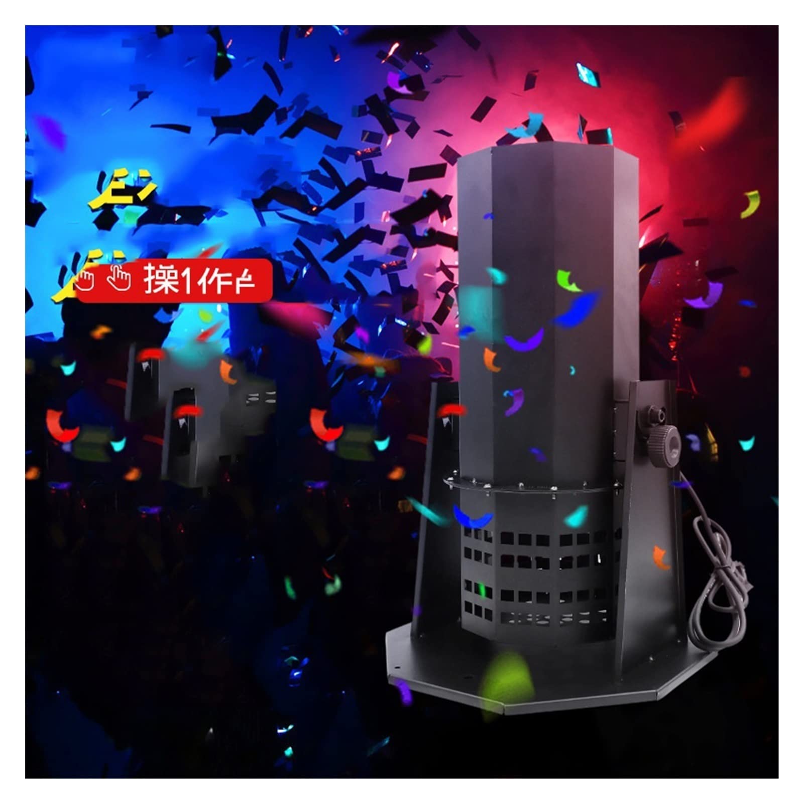 Konfetti-Maschine Confetti Launcher Fernbedienung Elektrische Regenbogen-Maschinenstufe Rauchmaschine Wedding Bar Für Hochzeitsfeier Dekoration