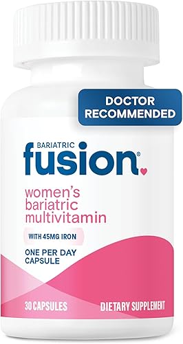 Bariatric Fusion Multivitamínico bariátrico One Per Day con hierro para mujer, con mezcla de vitaminas para el cabello y las uñas, bypass gástrico y