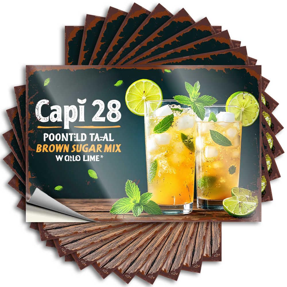 Stickers Fall, Outside Bottle Cool Down with CAPI 28: A Refreshing Brown Sugar Lime Cooler Mix | Stuff for Room(12X18CM)