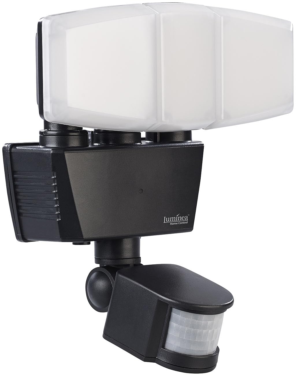 Luminea Solar LED Wandfluter: 2er-Set 3-fach-Solar-LED-Fluter für außen, PIR-Sensor, 3.600 lm (Scheinwerfer Bewegungsmelder, Wandstrahler)