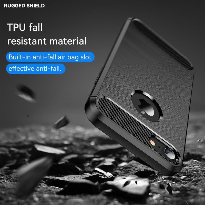 Image of Basic Case for iPhone 7, iPhone 8 (Carbon Fibre Black)