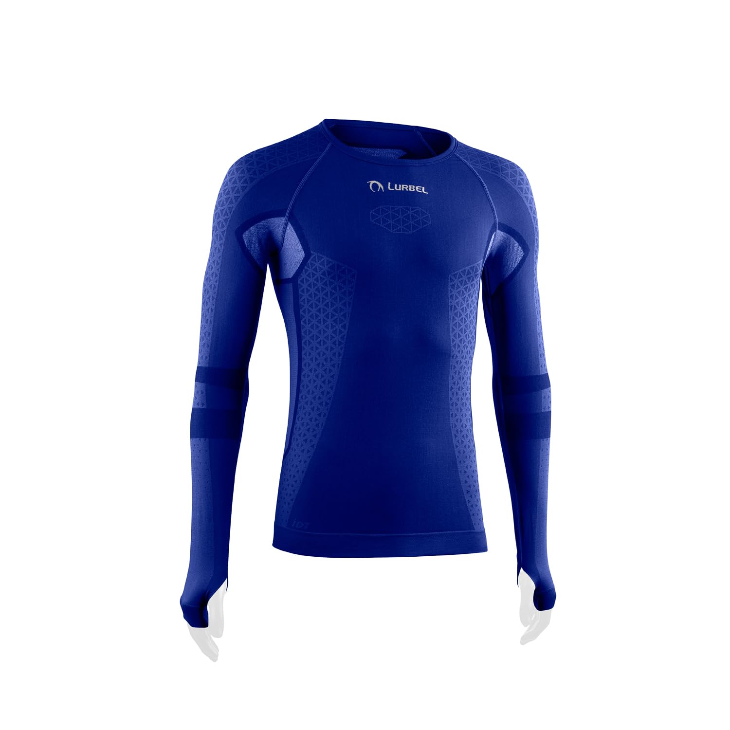 Lurbel Cristallo Long Sleeves, Camiseta térmica, Primera Capa termorreguladora, Camiseta de Trekking, Transpirable, Anti-Olor. (L - Azul Royal)