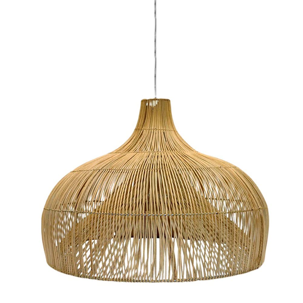 Luminaire en osier rétro pour illuminer chaleureusement votre salle à manger