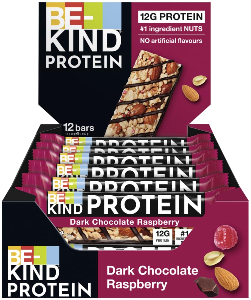 BE-Kind Protein Riegel Mix I 4 Sorten I 48 Riegel I 2400g I Proteinriegel I Schokoriegel I Nussriegel I Fruchtriegel I Riegel I Glutenfrei