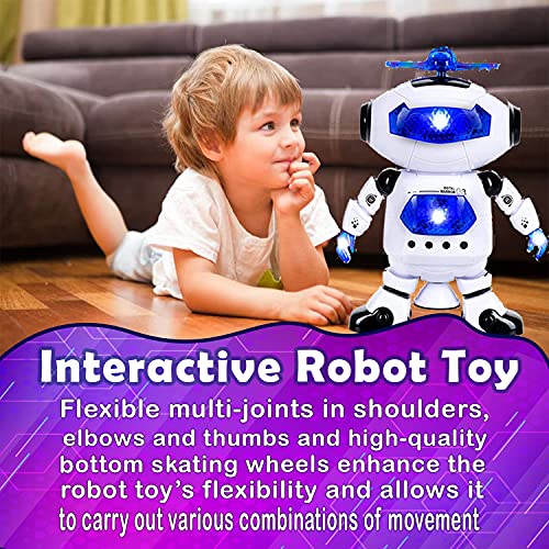 Toysery 40 Walking Robot Toys For Kids - 360° Body Spinning Dancing Robot Toy With Led Lights Flashing And Music, Smart Interactive Electronic Kids Robot Toy, Baby Walking Toy For Toddler Boys And Girls thumb #4