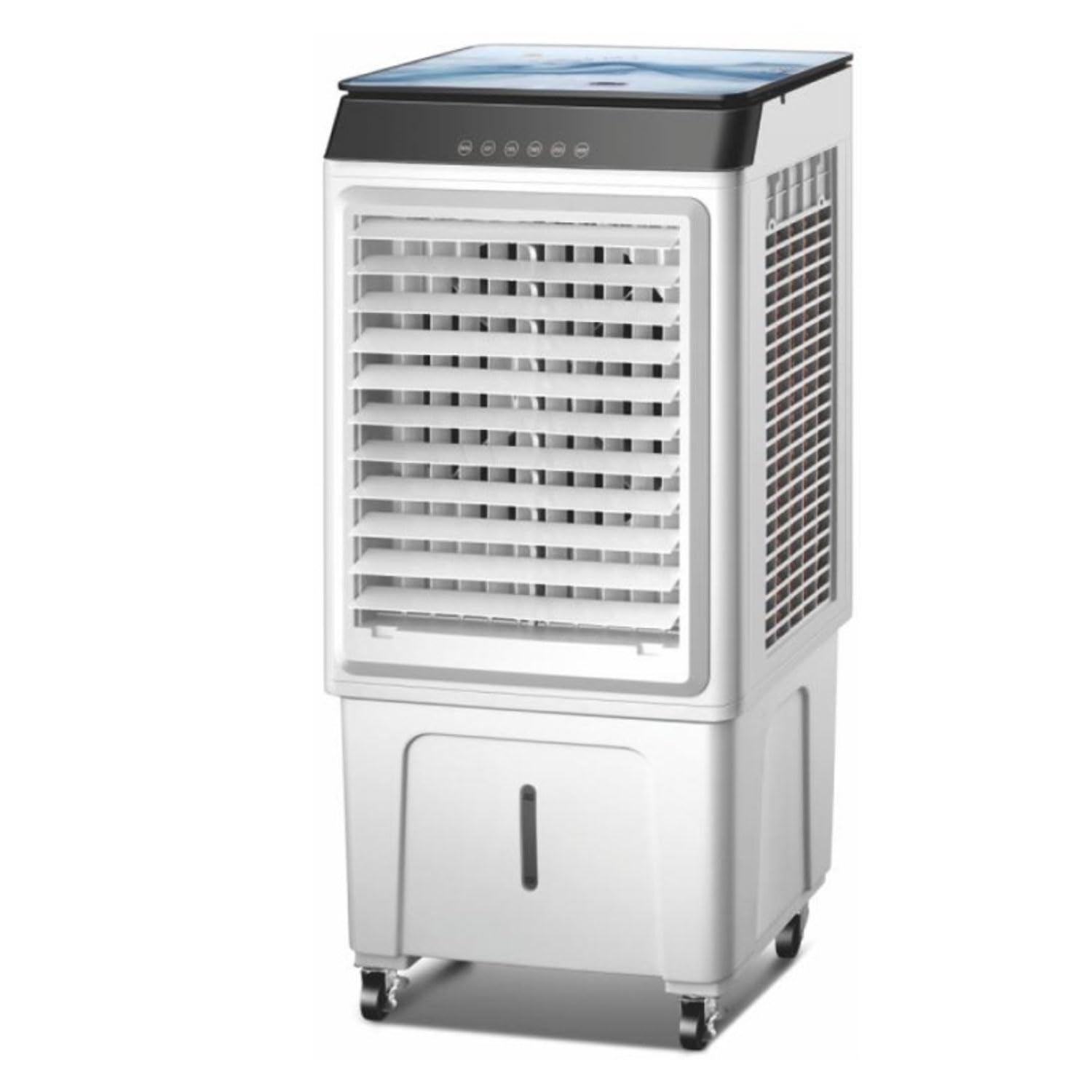 GWFBLID Evaporative Air Cooler Swamp Cooler 90°Oscillation Air Cooler with Remote Control 8H Timer 45LTank 3 Modes & Wind Speeds Portable Air Conditioner Cooling Fan for Outdoor Indoor Use