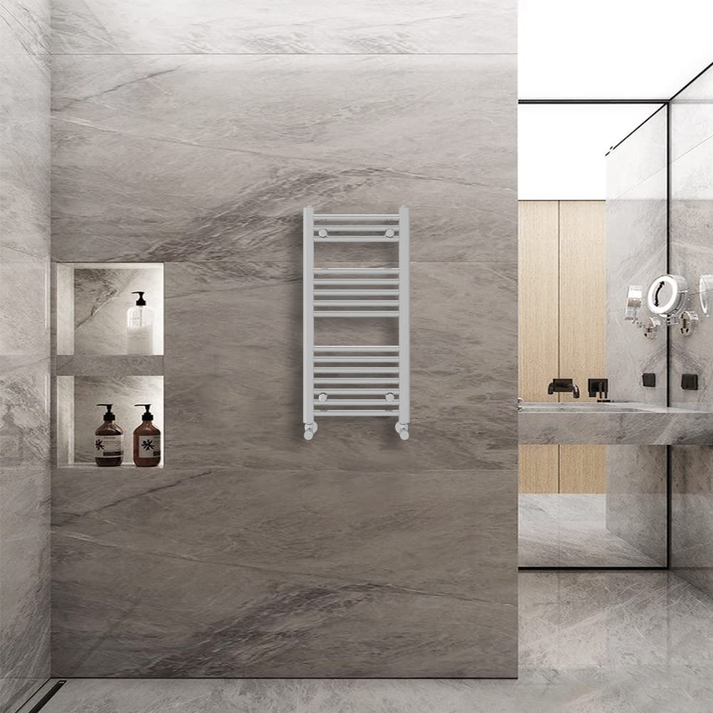 (800X400mm) Warmehaus Straight Heated Towel Rail Central Heating For Bathroom Kitchen Radiator Ladder Chrome 5063021967948
