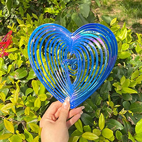 Heart-Shaped Wind Spinner Metal Garden Spinners Outdoor Garden Art For Backyard Outdoor Hanging Decor And Spinners For Yard Garden Ornaments(Red) #TOP4