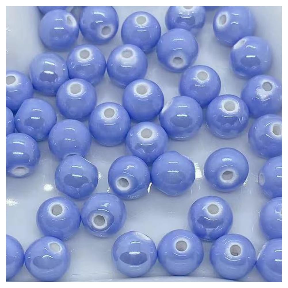 Perles intercalaires Rondes 10 mm en céramique émaillée d'une finition haut de gamme