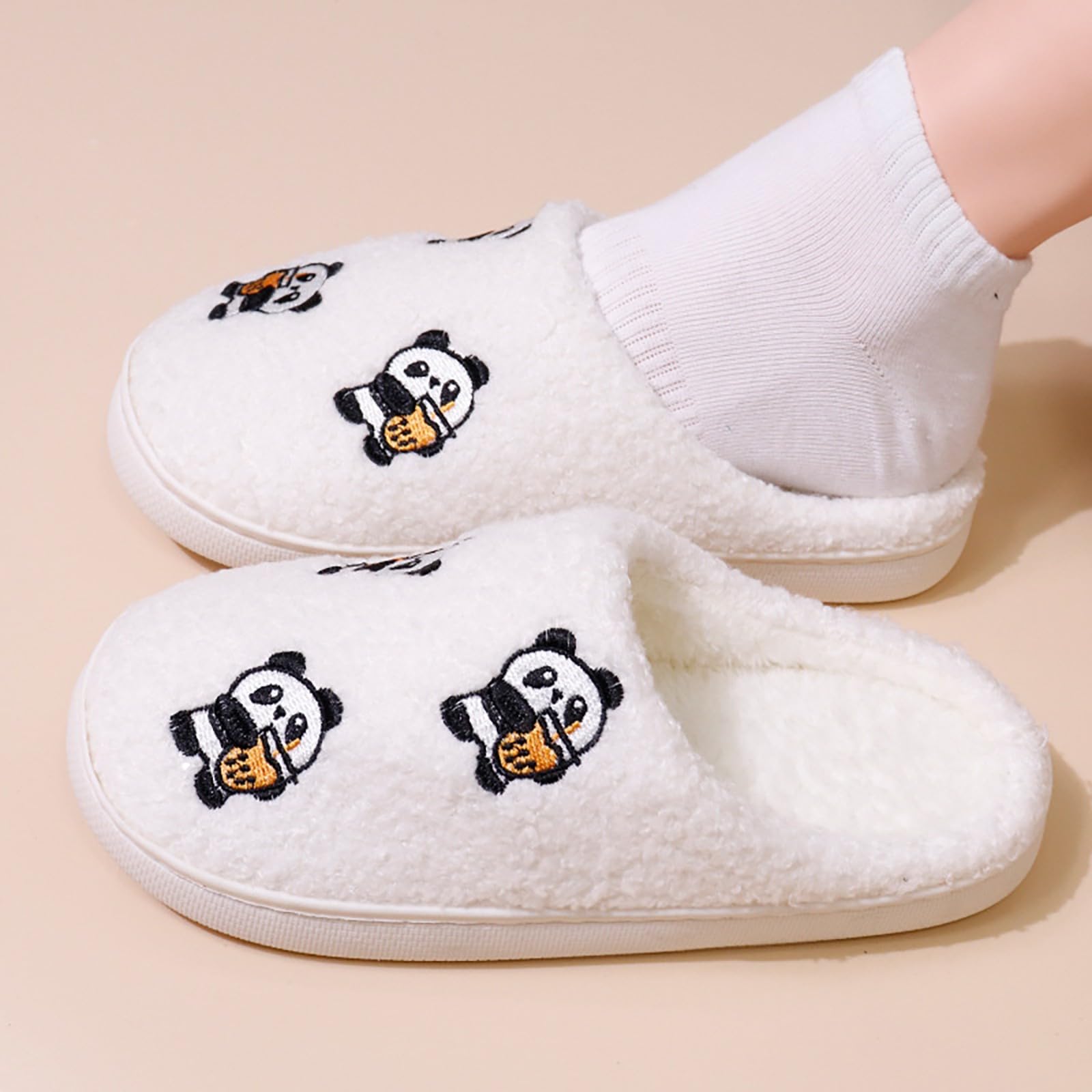 Zapatillas cálidas para el hogar para mujer, pantuflas suaves con suela antideslizante, pantuflas de fieltro antideslizantes, ajuste ancho, zapatillas de casa con forro de felpa cálido para hombre y