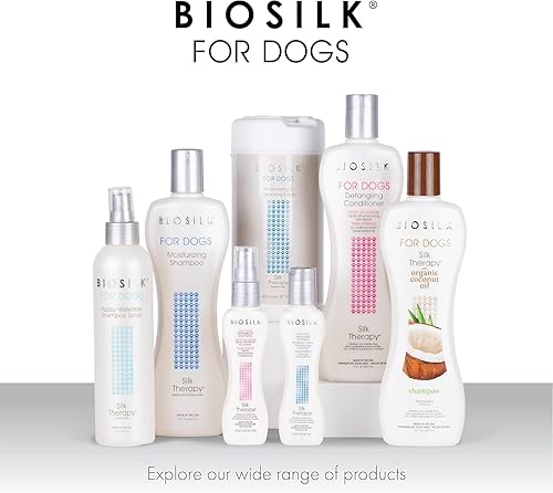 Miniatura 6 de BioSilk Acondicionador desenredante para perros de Silk Therapy  Acondicionador desenredante de pelo enmarañado sin sulfatos ni parabenos para todos