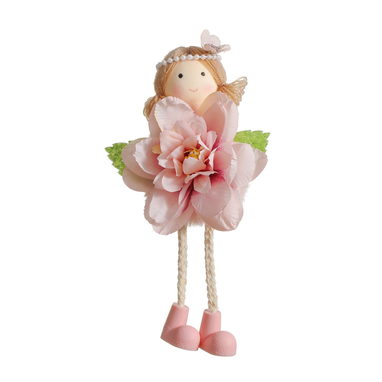 Tsophreniq Stylish Girl Dolls Hanging Accessory Unique Girl Dolls Hanging Accessory with Detailed Flower for Art Lover Holding Flowers Pendant