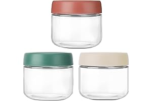 3Pack 10 oz Glass Jars with Lids
