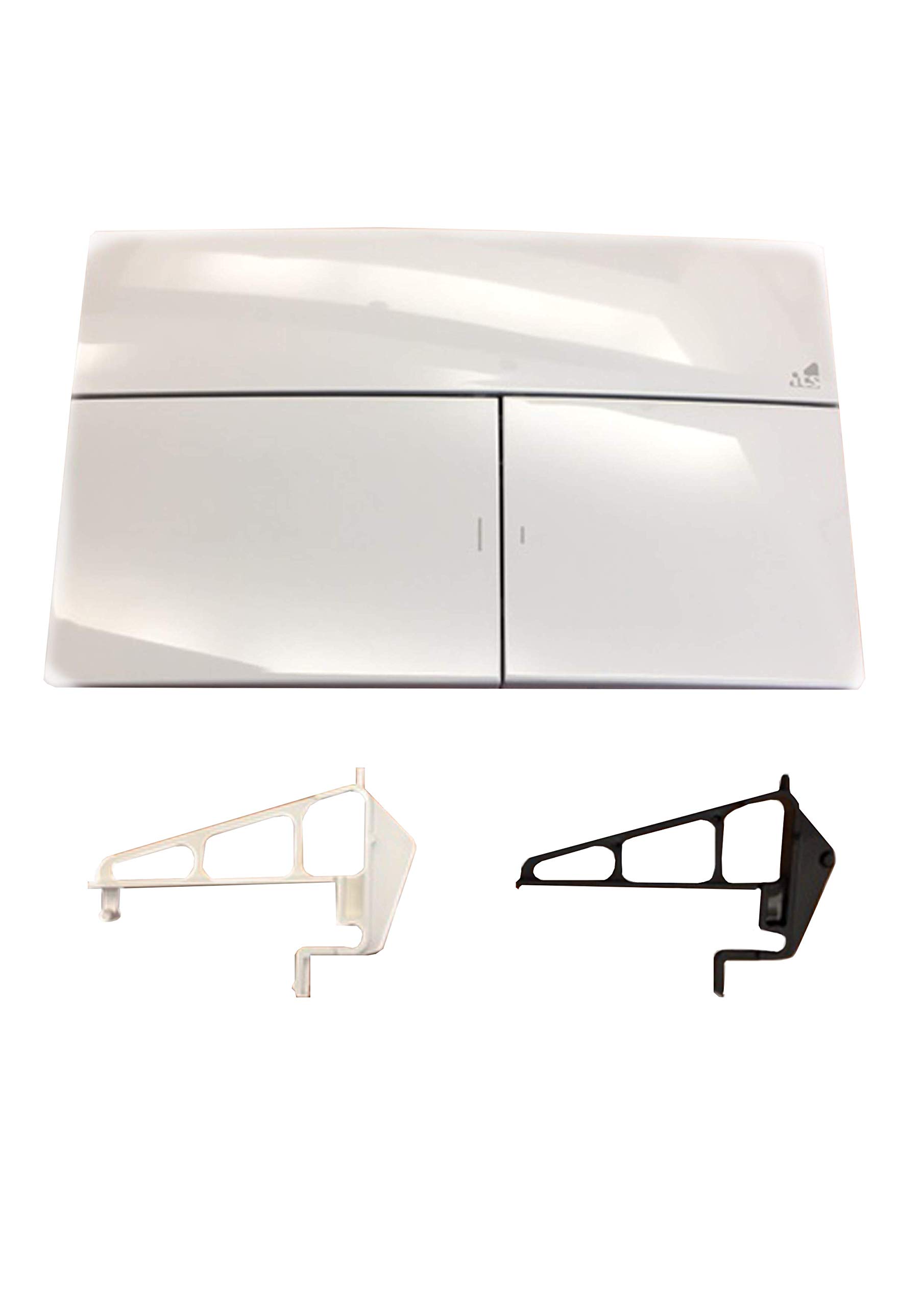 Placca Di Comando Dual Line Per WC Incasso Todini - Bianco Lucido, Doppio Pulsante Scarico - Foto 7