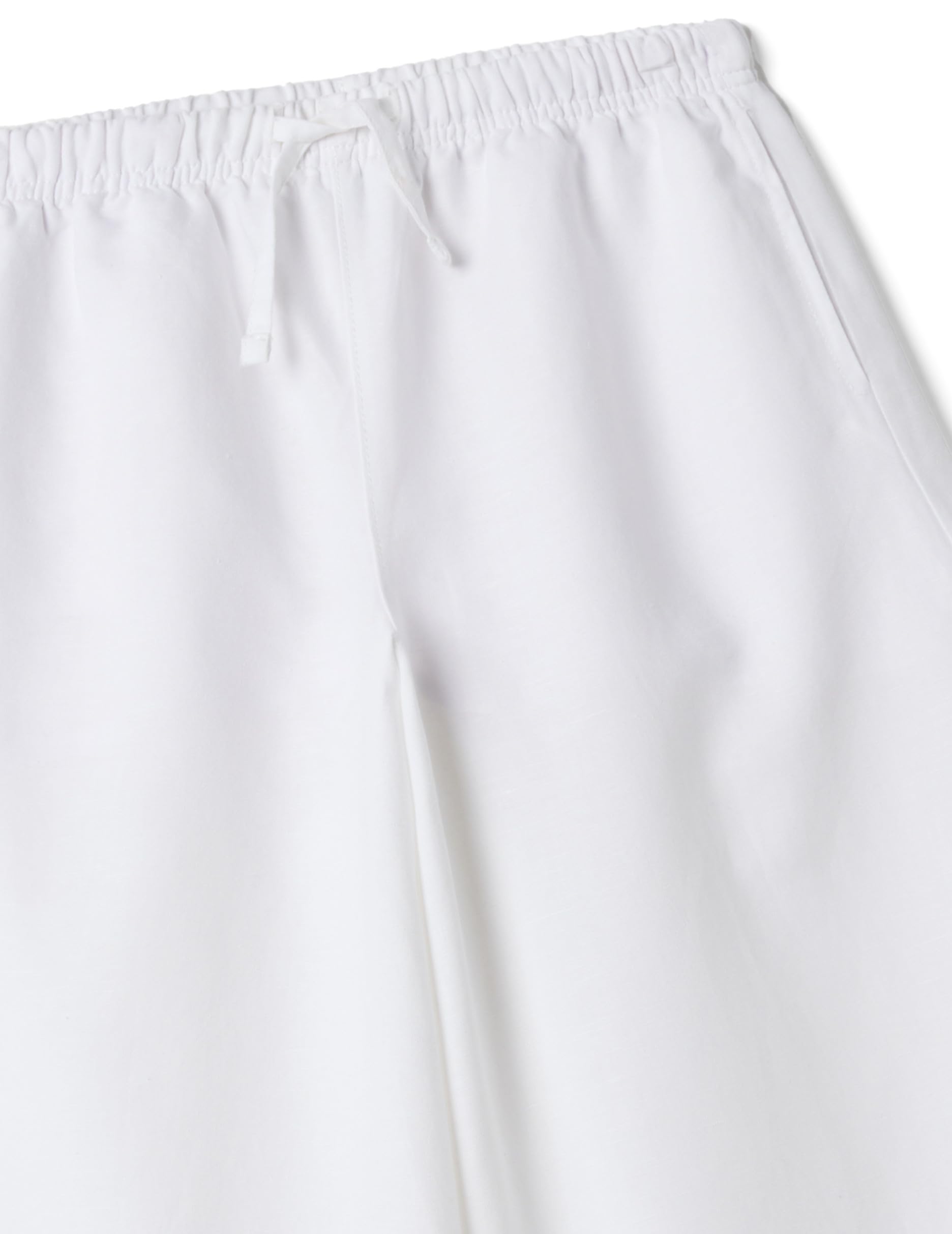 OVS Kids Pantaloni Palazzo Bianchi in Misto Lino e Cotone Wide Leg