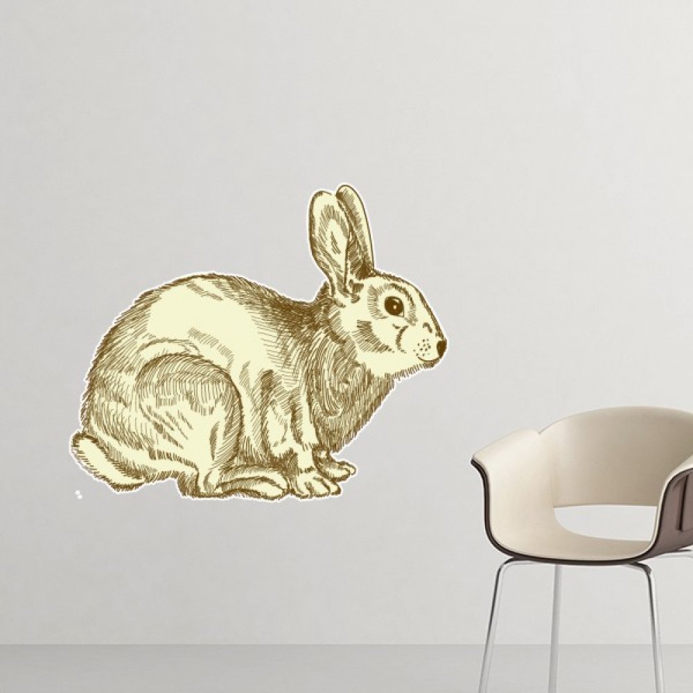 Stickers Mural Lapin Culture Fête Pâques Décoration Murale Spirituelle 30cm