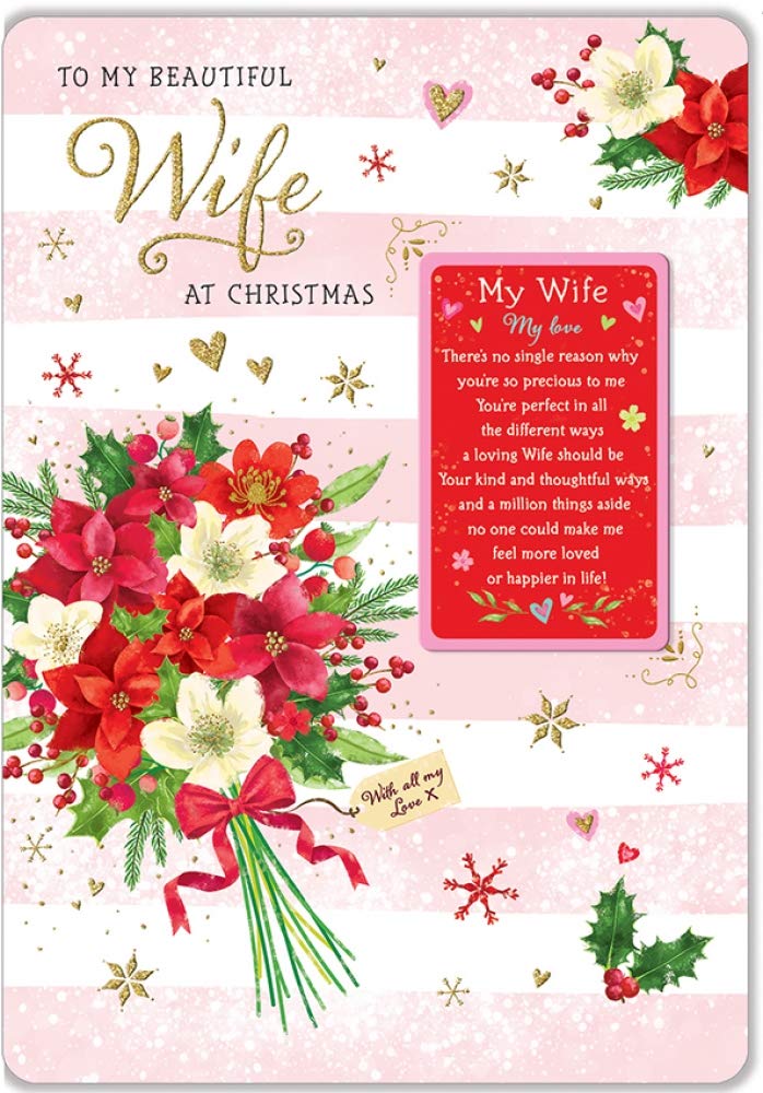 Christmas Card - Wife - Boutique - Keepsake - Glitter - Regal Quality NEW