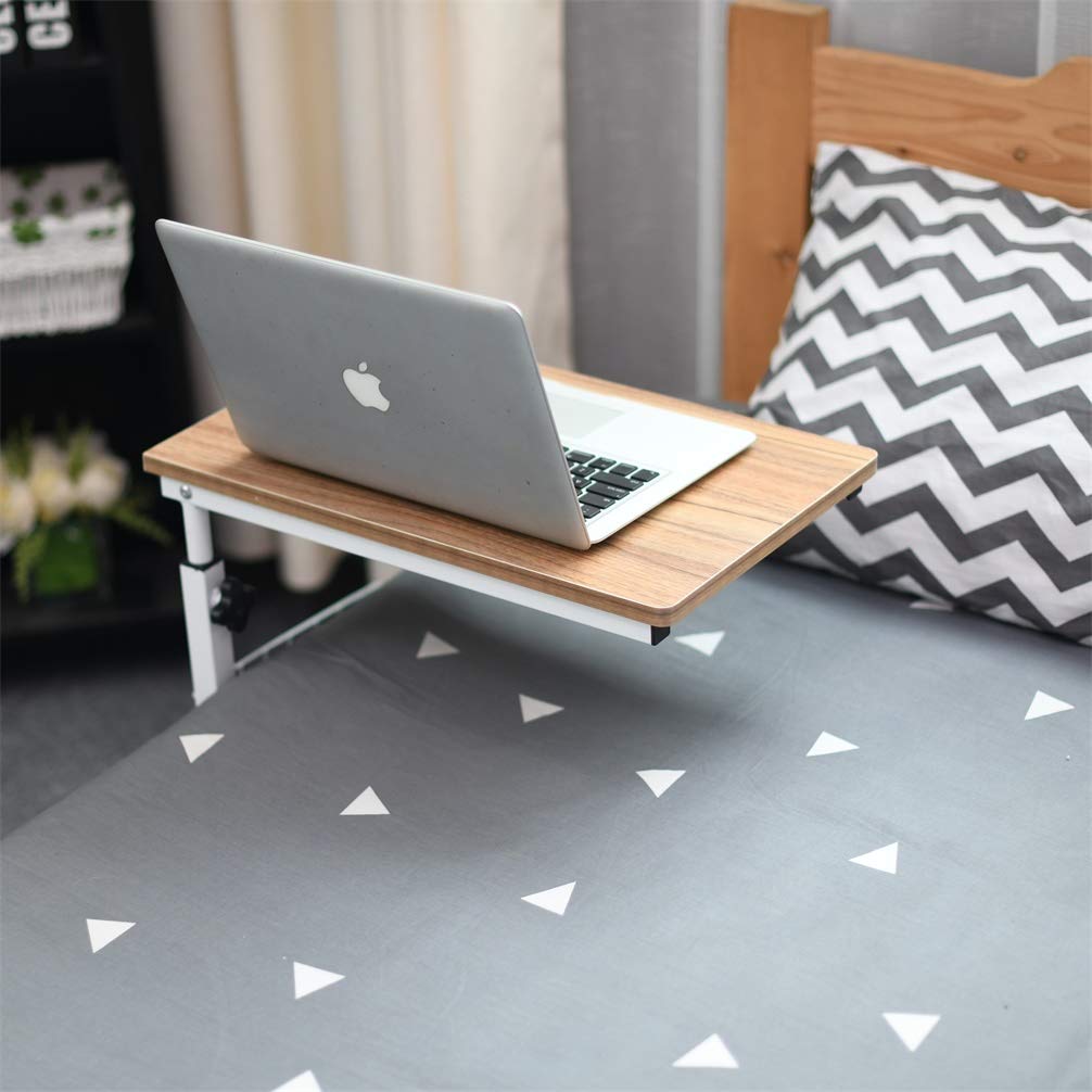sogesfurniture End Table,Portatile Tavolo Laptop con Ruote,Tavolino,Compatto Tavolo per PC Notebook Tavolino per caffè Tavolino da Scrivania,Altezza Regolabile,Quercia BHEU-C6-OK