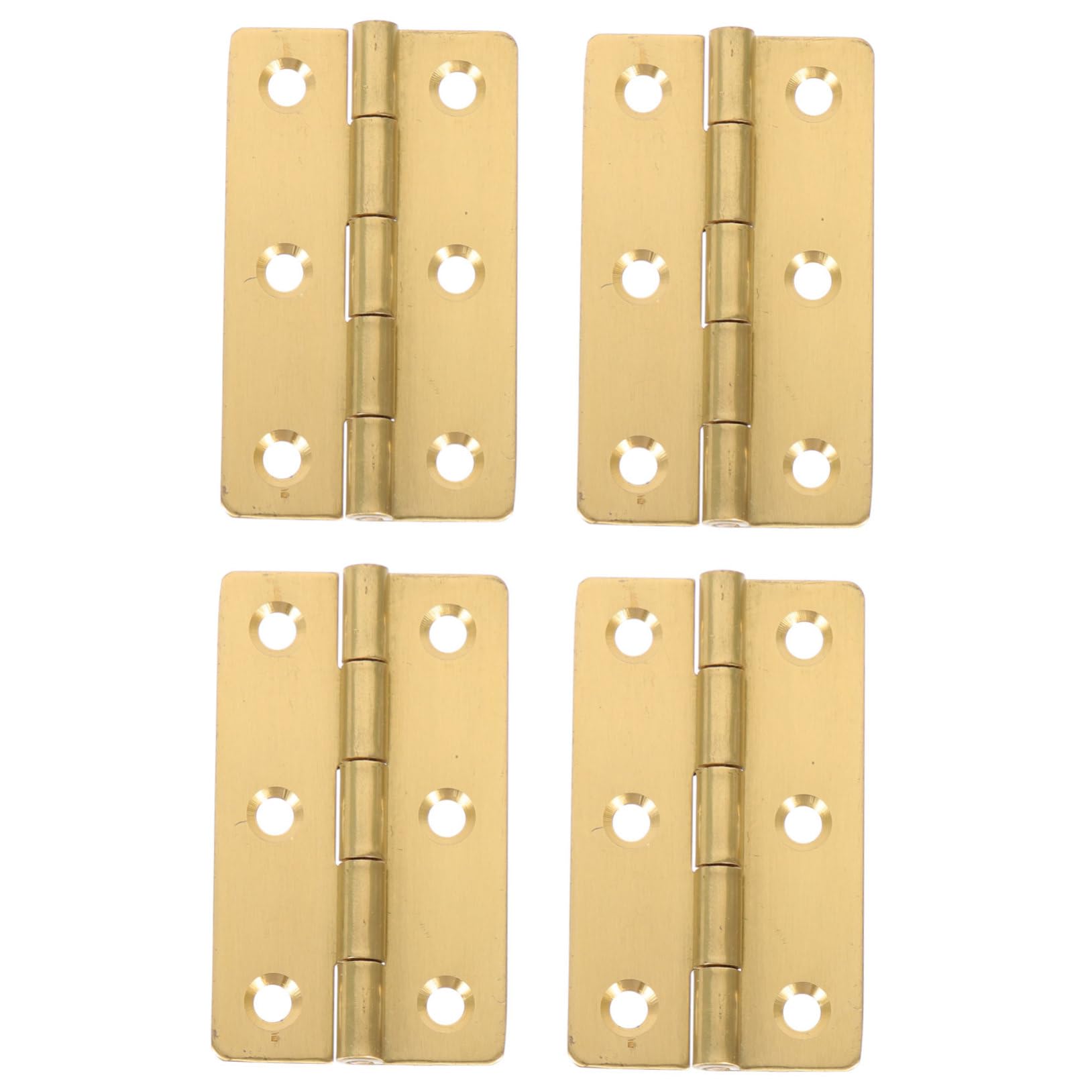 COSMEVIVI 4sets Cabinet Hinges 2 Inch Small Hinges for Jewelry Box Piano Latches Pre-drilled for Easy Install 4pcs*4