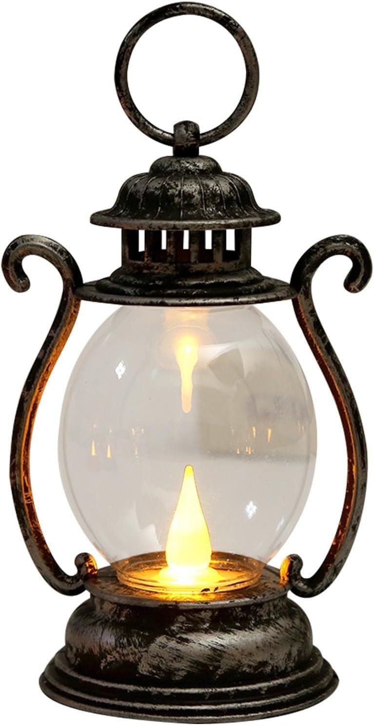 53ARTS Small Vintage Lamp,Portable LED Light for Decoration Black-image-17