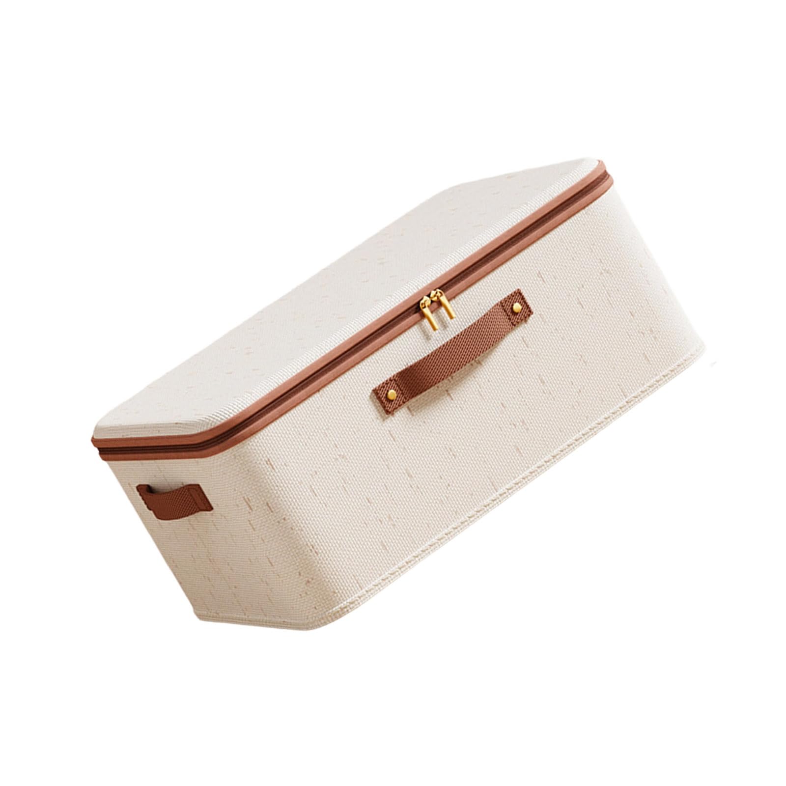 Kalttoy Multicolor Dustproof Fabric Storage Container Foldable Zippered Lid Organiser For Clothes Household Item Management Breathable Cotton Linen Organiser Box