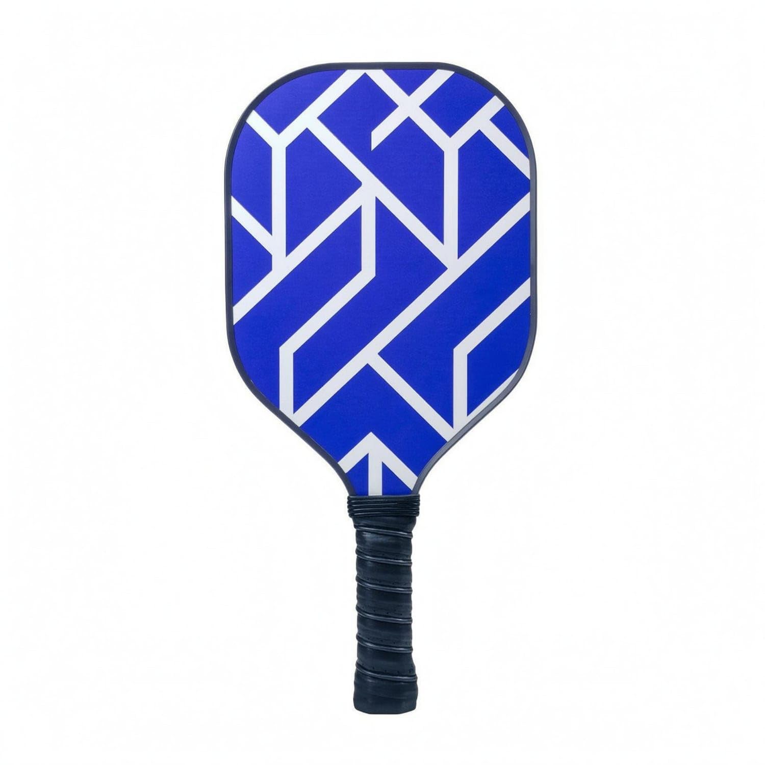 TPU Edge Guard Wooden Pickleball Paddle Anti-Slip Grip Printed Pickleball Paddle Solid Wood Sports Gear Rubber Band, Blue, Texture-image-47