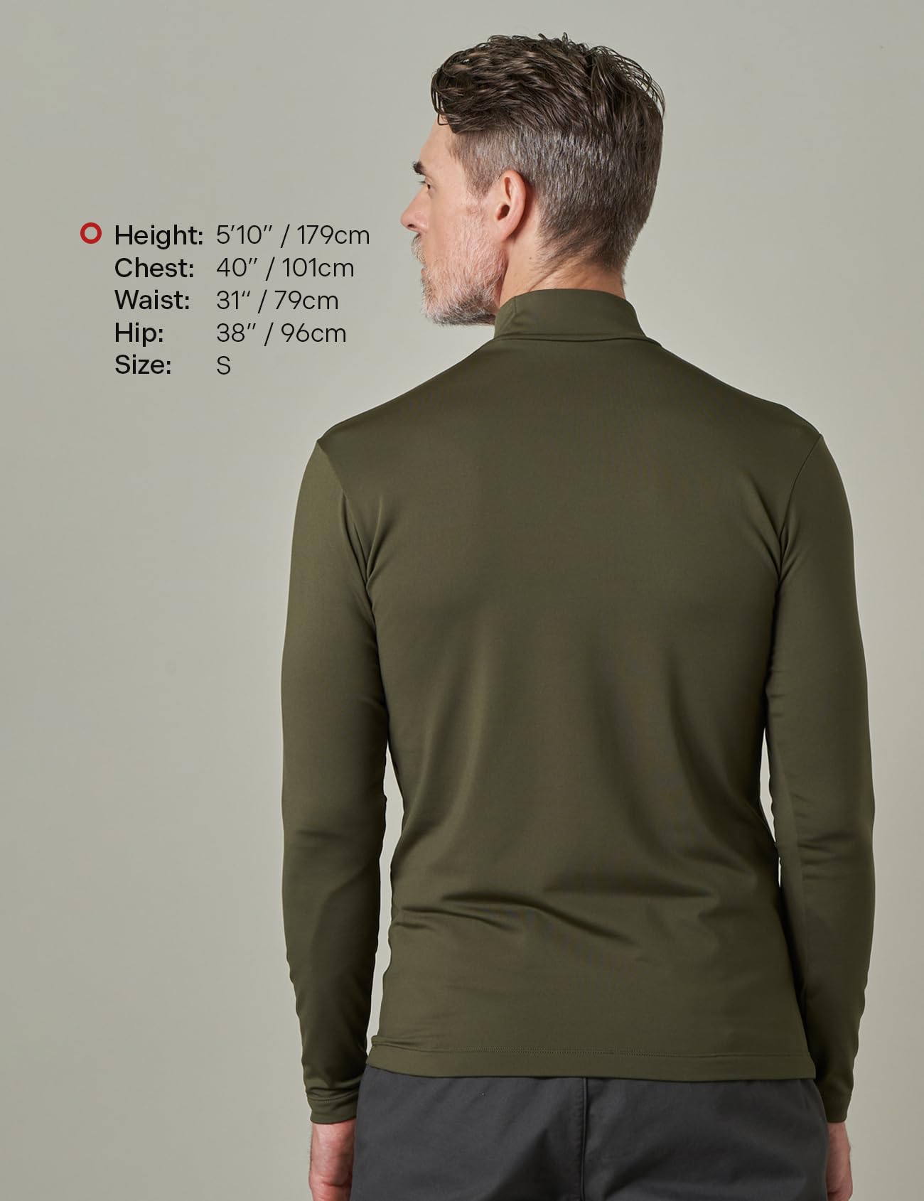 LAPASA Maglia Termica da Uomo con Collo Alto Finto in Micropile - Abbigliamento Termico Traspirante Maniche Lunghe Fodera in Pile Strato Base M102/M123/M132