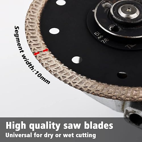 Miniatura 4 de Cuchilla de corte fina estupenda de la teja del diamante 5" para la teja seca o mojada del mármol del granito