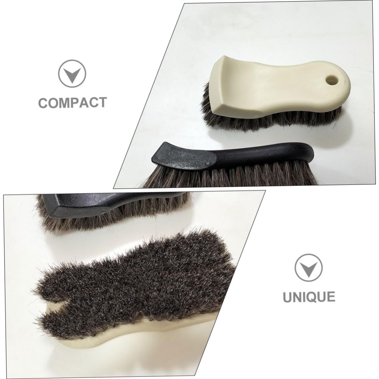 ULTECHNOVO 5piezas Cepillo De Limpieza De Interior para Automóviles Herramienta De Detalle Ergonómica para Salpicadero y Asientos De Cepillo Multiusos De Pelo para Detallado De Vehículos