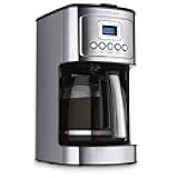 14 Cup Black/Stainless Steel Permanent Filter Coffee Maker, with Timer
