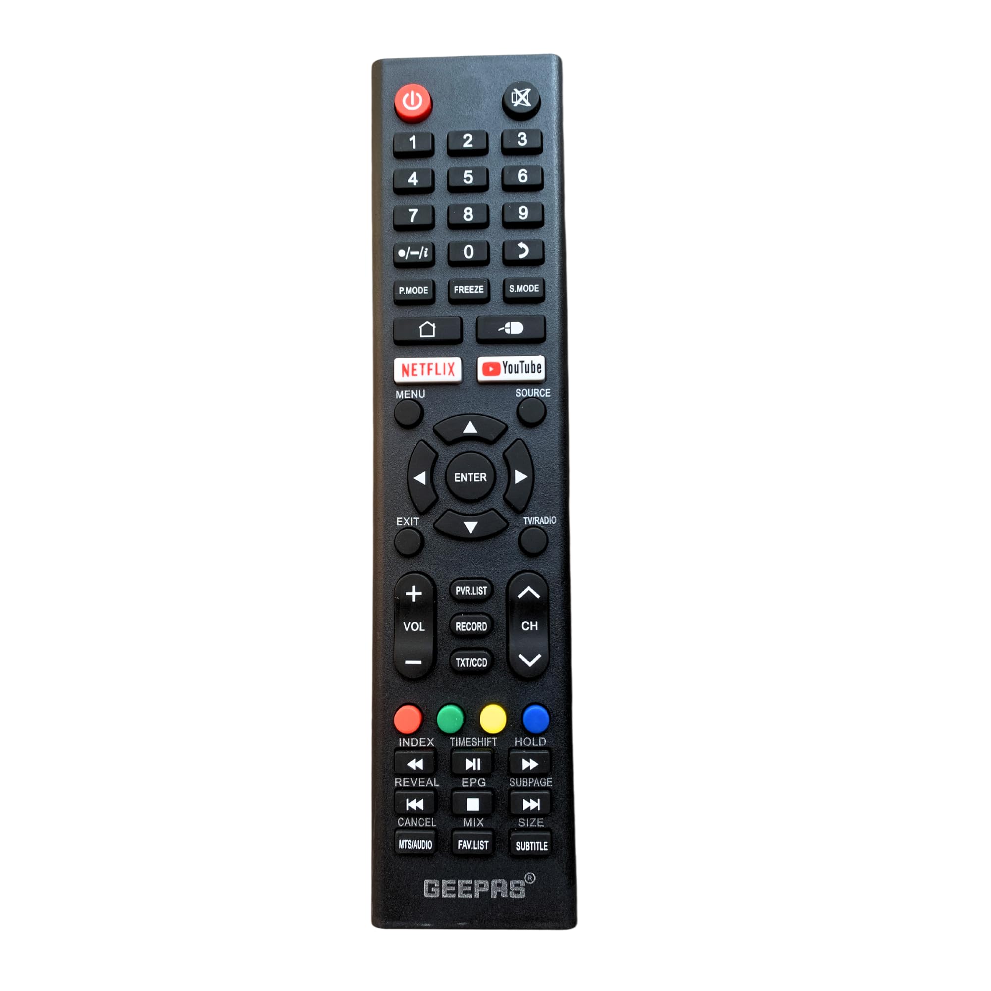 Television Remote Compatible for GEEPAS NETTFLIX LED/LCD TV Remote Control (Please Check All The Keys Properly Before Placing Order) | RM-90G | Black-picture-20