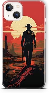 iPhone 15 Plus ile Uyumlu Kovboy G n Bat m  Desenli  effaf Telefon K l f