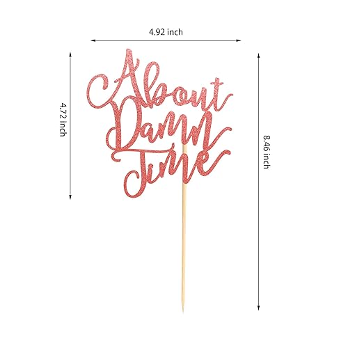 Miniatura 2 de About Damn Time - Decoración para tartas de boda, compromiso, aniversario, fiesta, finalmente, decoración de pasteles, decoraciones de fiesta,